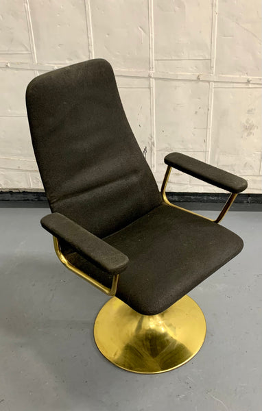 1960s Borge Johanson Black & Gold Viggen Dining Chairs