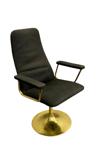 1960s Borge Johanson Black & Gold Viggen Dining Chairs