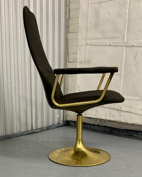1960s Borge Johanson Black & Gold Viggen Dining Chairs