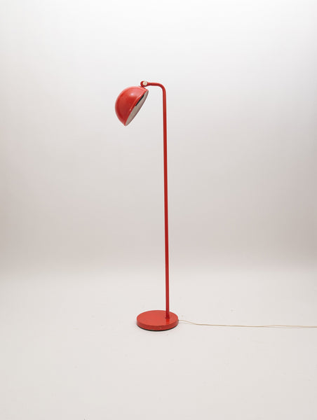 Vintage 1970s Danish Design Floor Lamp in Red