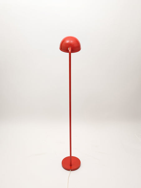 Vintage 1970s Danish Design Floor Lamp in Red