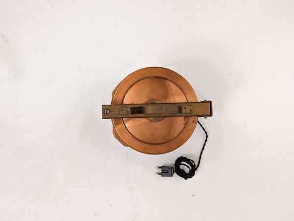 Pair of Port and Starboard Copper Ship's Navigational Lights, Midcentury