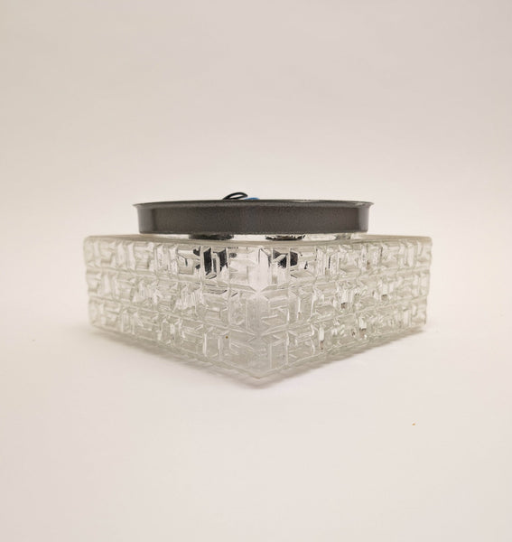 Square Flush Mount by Osvetlovaci Sklo Valaske Mezrici, 1960s