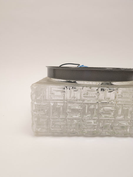 Square Flush Mount by Osvetlovaci Sklo Valaske Mezrici, 1960s