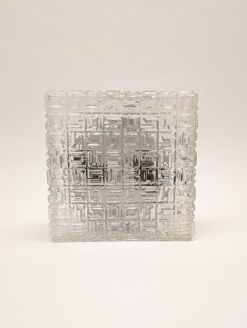 Square Flush Mount by Osvetlovaci Sklo Valaske Mezrici, 1960s