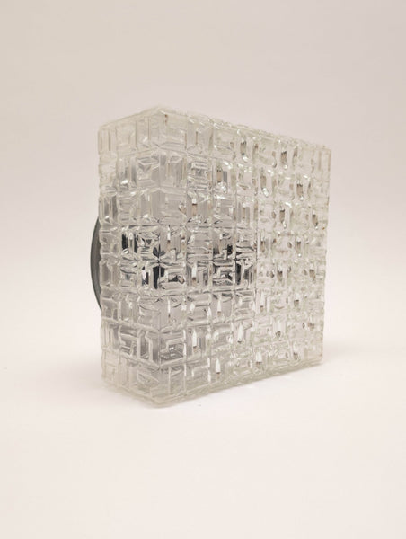 Square Flush Mount by Osvetlovaci Sklo Valaske Mezrici, 1960s