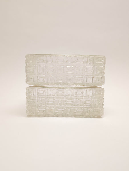 Square Flush Mount by Osvetlovaci Sklo Valaske Mezrici, 1960s