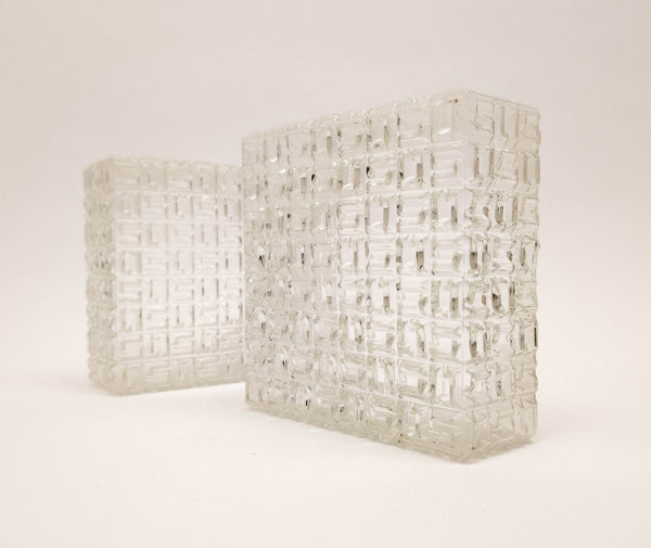 Square Flush Mount by Osvetlovaci Sklo Valaske Mezrici, 1960s