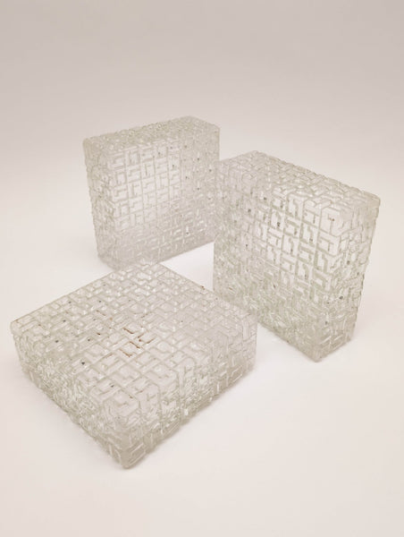 Square Flush Mount by Osvetlovaci Sklo Valaske Mezrici, 1960s