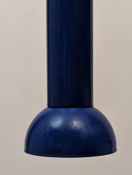 Pair of 1970s Hanging Blue Pendent Lamps by Lyfa
