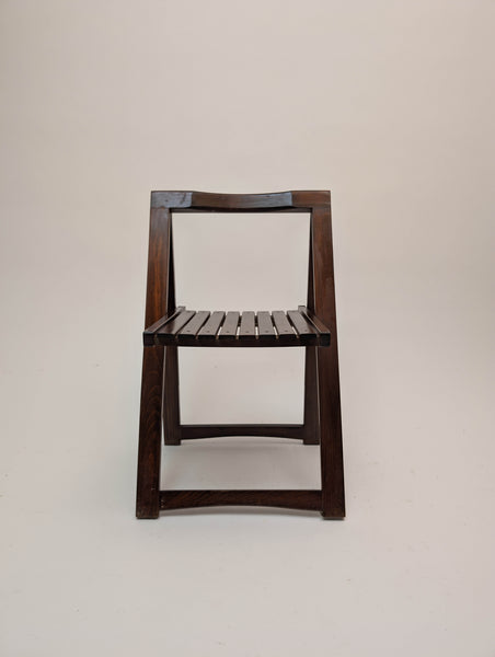 1966 Aldo Jacober Folding Chairs With Slat Seats- Set of 2