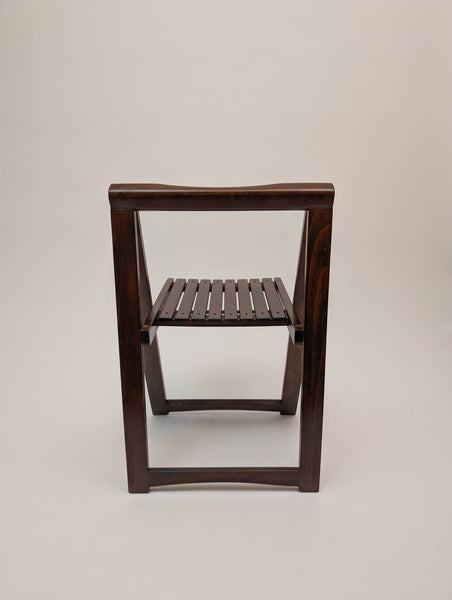 1966 Aldo Jacober Folding Chairs With Slat Seats- Set of 2
