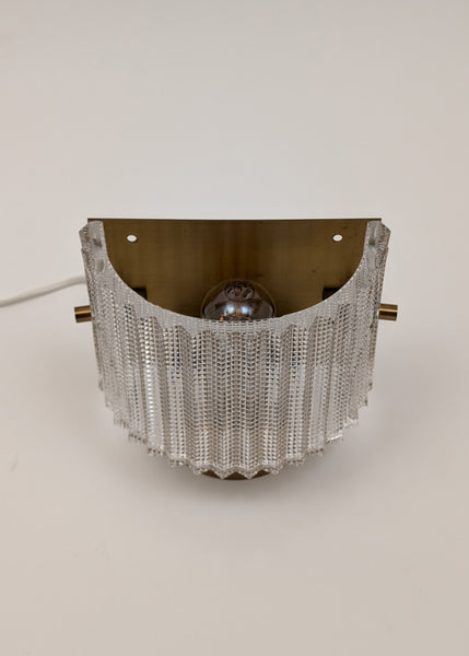 Orrefors Wall Sconce in Textured Glass, 1960s Unmarked