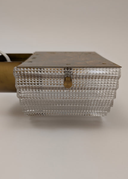 Orrefors Wall Sconce in Textured Glass, 1960s Unmarked
