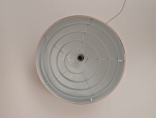 1960s Large Danish Copper Pendant Lamp