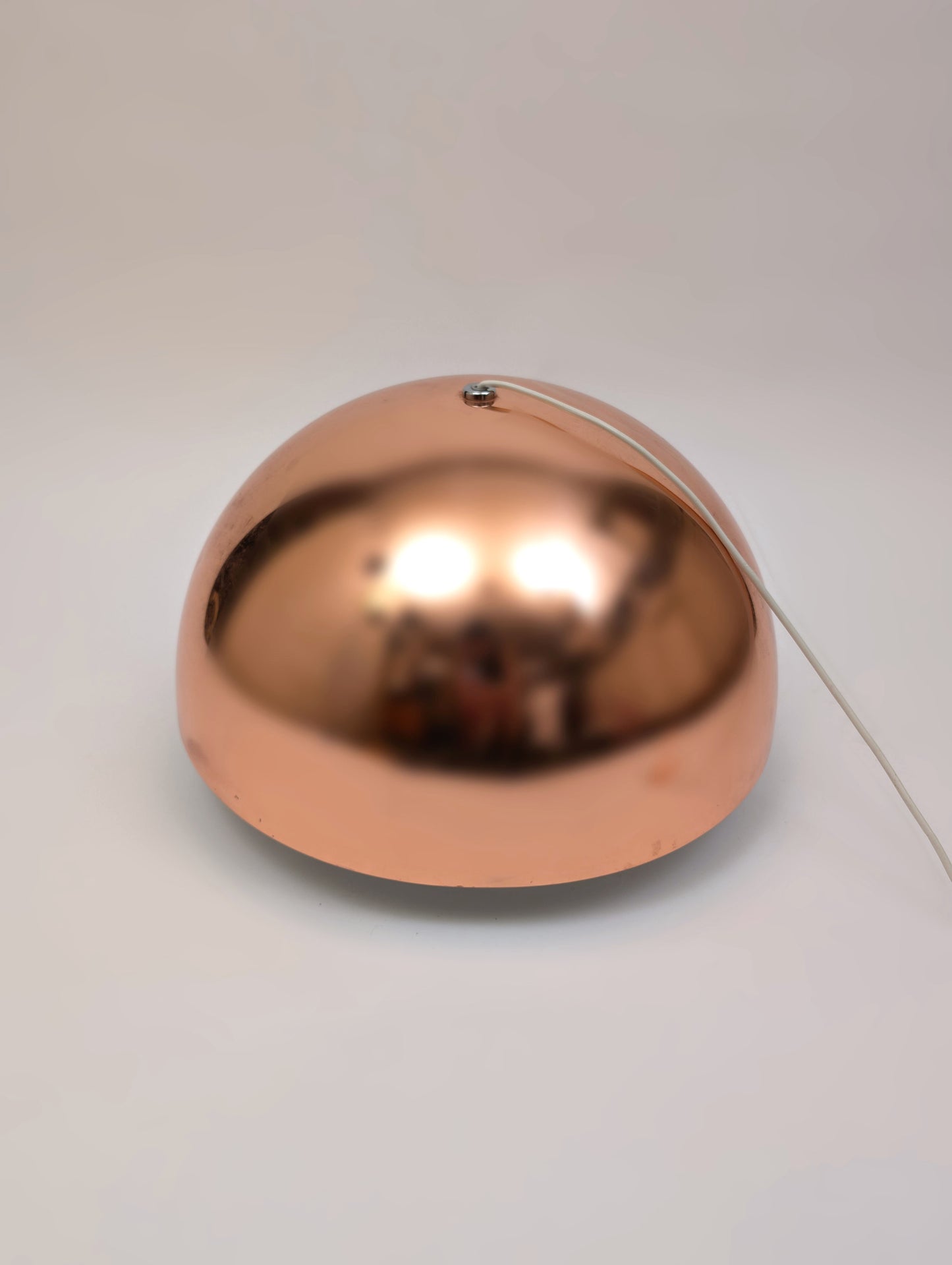 1960s Large Danish Copper Pendant Lamp