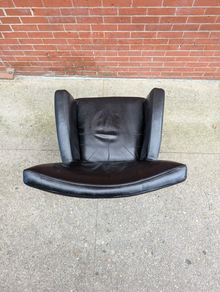 Dutch Black Leather Armchair