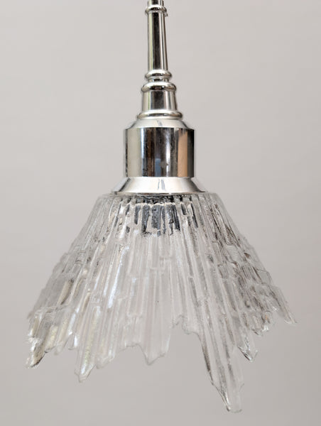 Wirkkala Revontulet Glass Hanging Lamp, Pendant Light for Humppila, Finland 1970s