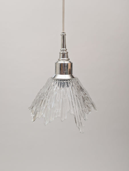 Wirkkala Revontulet Glass Hanging Lamp, Pendant Light for Humppila, Finland 1970s