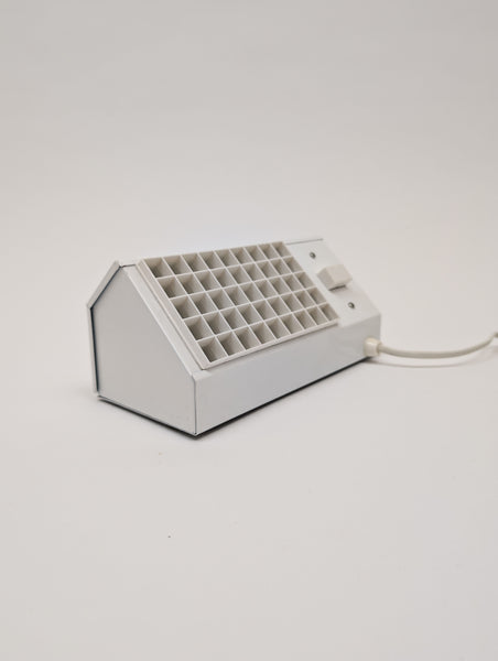 1970s Brutalist Wall Lamp, Swedish, White Sconce, Bedside Lamp