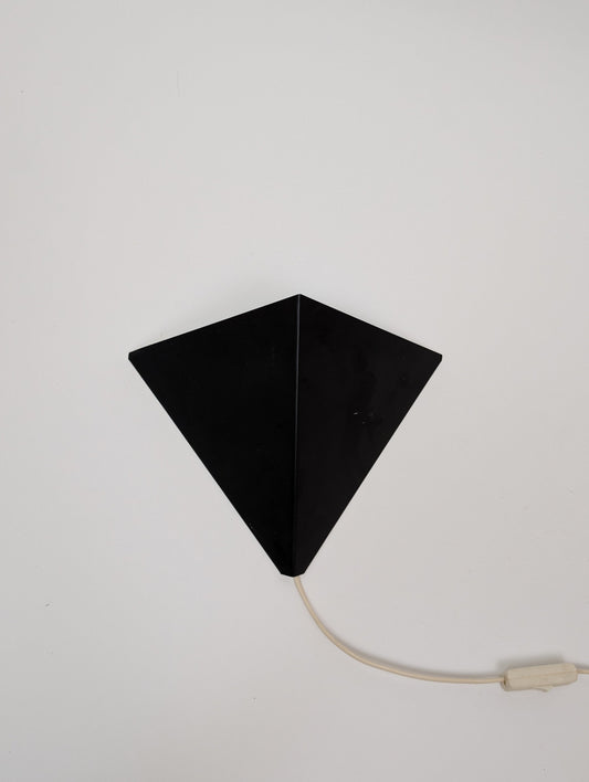 Vintage Danish Pyramid Black Sconce