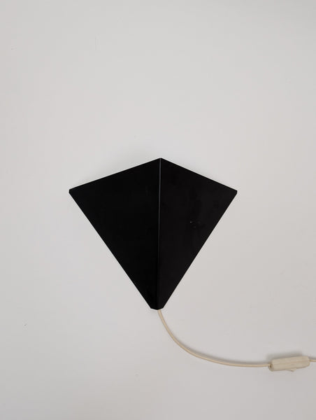 Vintage Danish Pyramid Black Sconce