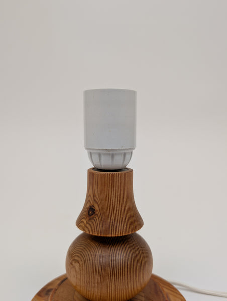 1970s Swedish Pine Table Lamp