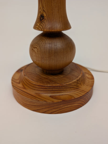 1970s Swedish Pine Table Lamp