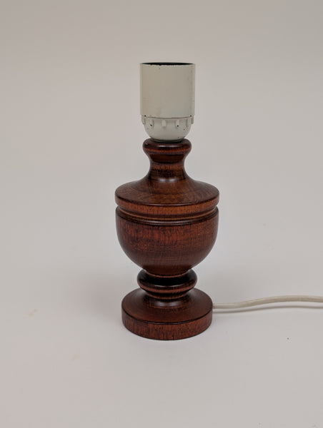 1960s Stained Wood Swedish Table Lamp