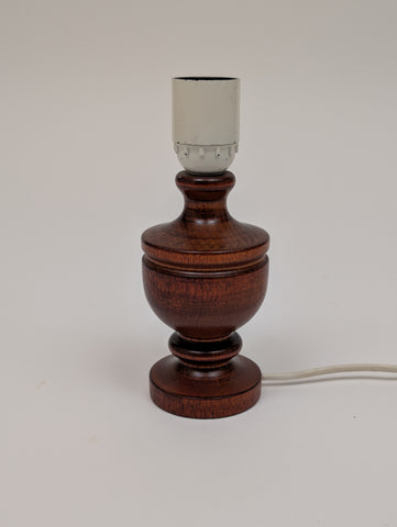 1960s Stained Wood Swedish Table Lamp