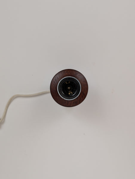 1960s Stained Wood Swedish Table Lamp