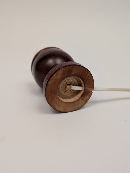 1960s Stained Wood Swedish Table Lamp