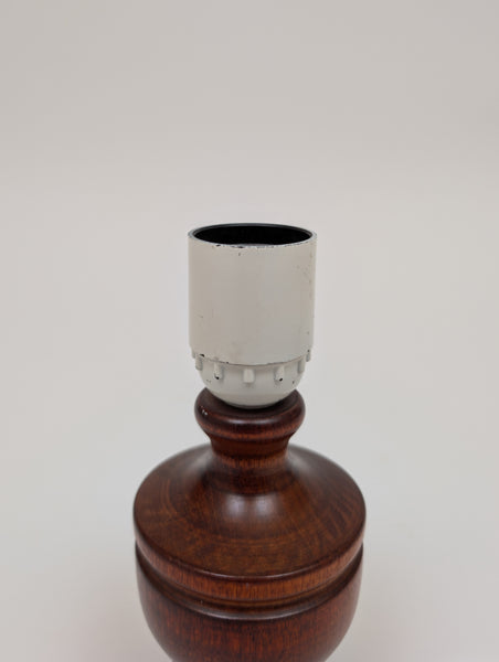 1960s Stained Wood Swedish Table Lamp