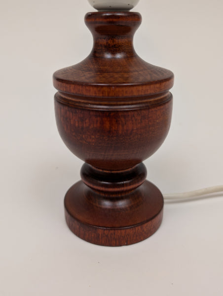 1960s Stained Wood Swedish Table Lamp