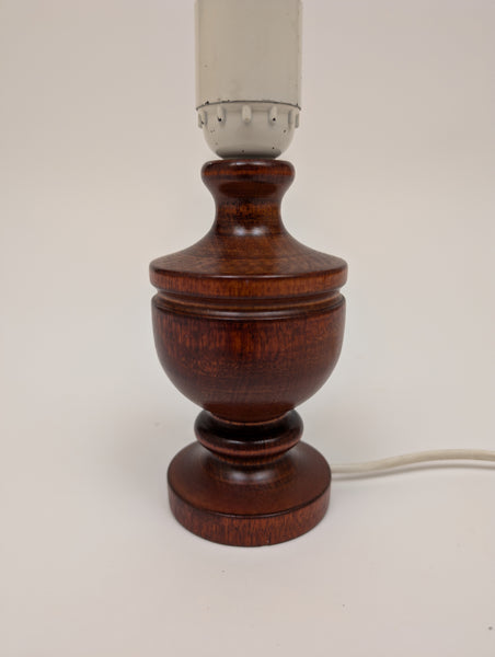 1960s Stained Wood Swedish Table Lamp