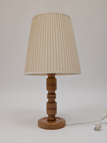 1980s Swedish Pine Wood Table Lamp