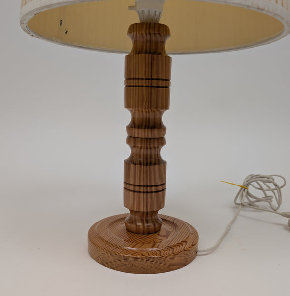 1980s Swedish Pine Wood Table Lamp