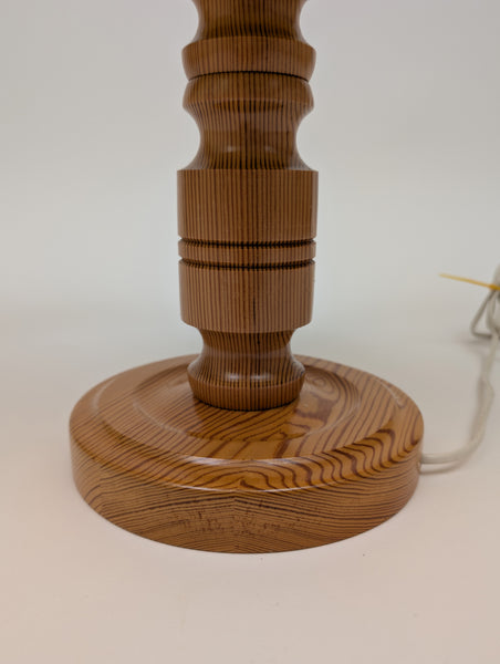 1980s Swedish Pine Wood Table Lamp