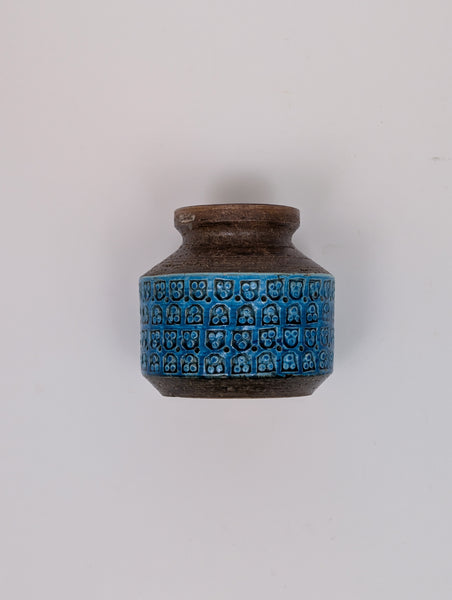 Mid-Century Bitossi Aldo Londi Rimini Blue Glazed Ceramic Vase