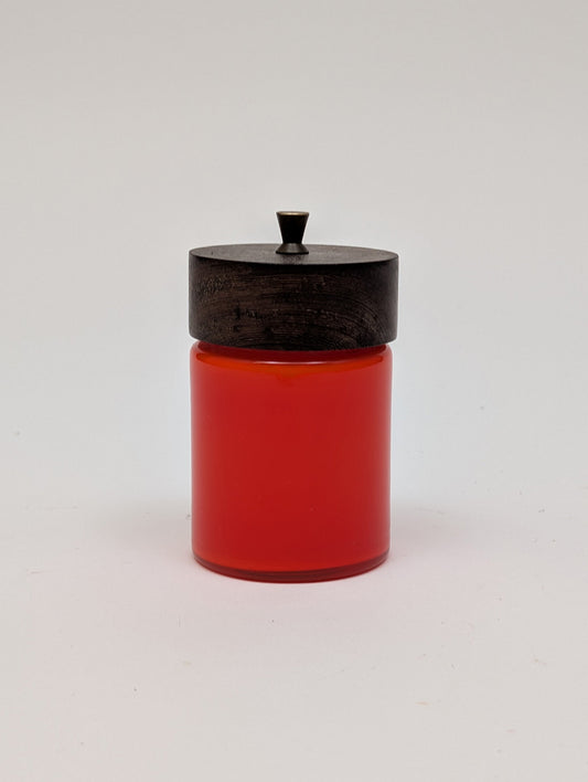 1960s Holmegaard Scarlet Red Palet Range Glass Pepper Grinder