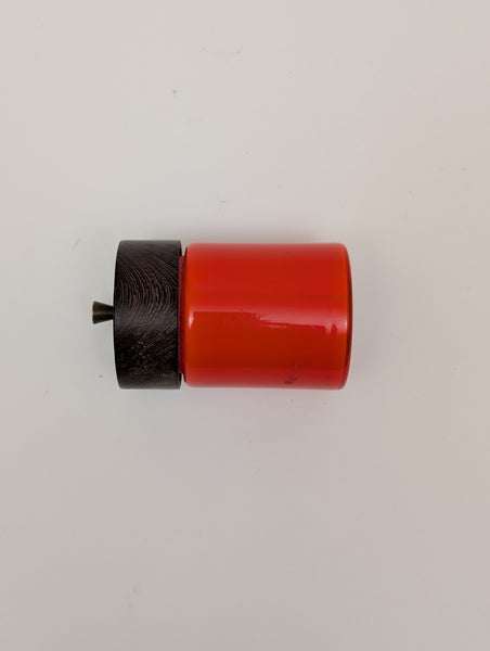 1960s Holmegaard Scarlet Red Palet Range Glass Pepper Grinder