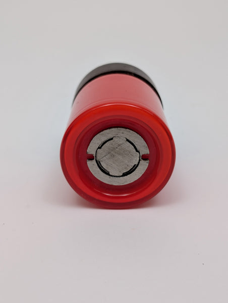 1960s Holmegaard Scarlet Red Palet Range Glass Pepper Grinder