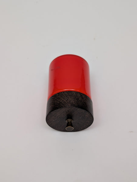1960s Holmegaard Scarlet Red Palet Range Glass Pepper Grinder