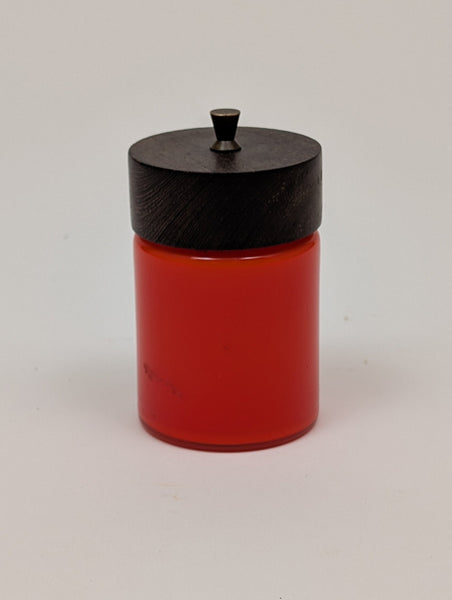 1960s Holmegaard Scarlet Red Palet Range Glass Pepper Grinder