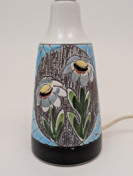 1960s Nila Ceramic Table Lamp, Handmade in Sweden