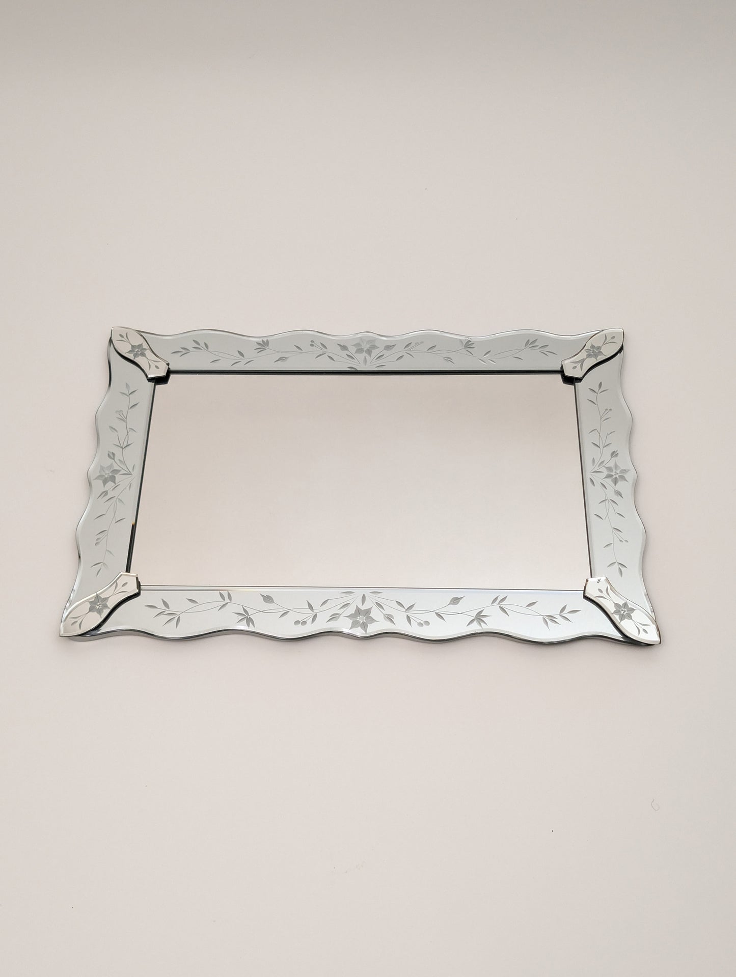 1950s Venetian Etched Wall Mirror