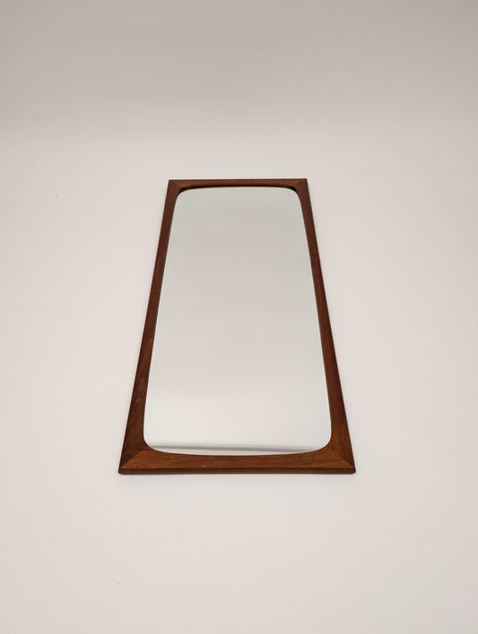 Mid-Century Danish Teak Hanging Wall Mirror by Aarhus Glasimport