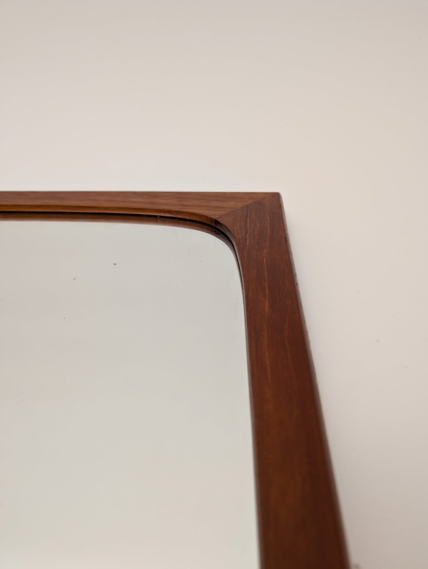 Mid-Century Danish Teak Hanging Wall Mirror by Aarhus Glasimport