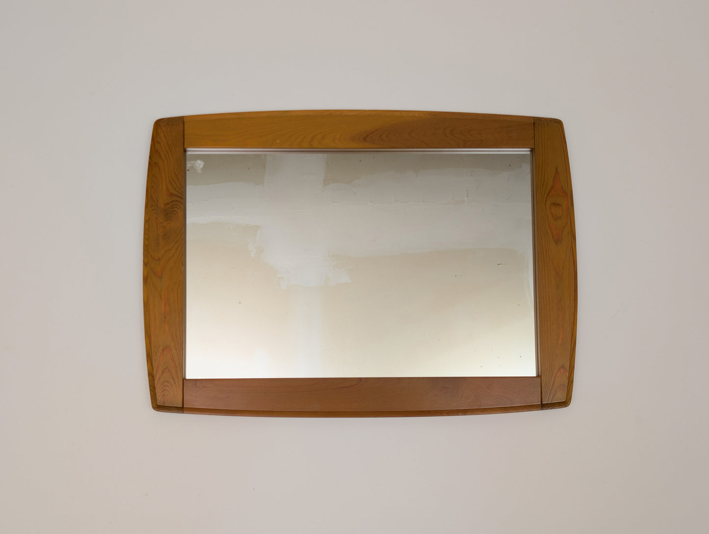 Mid-Century Rounded Rectangle Teak Mirror, Denmark