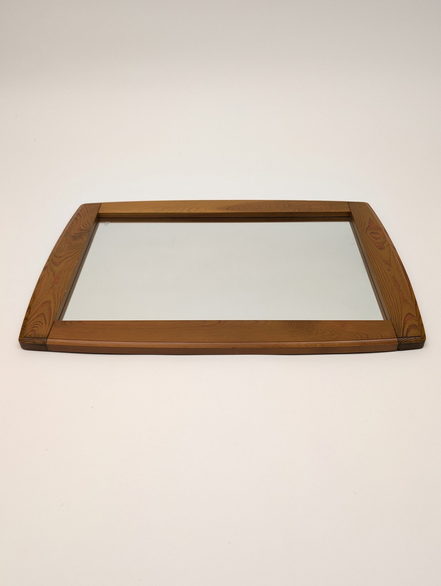 Mid-Century Rounded Rectangle Teak Mirror, Denmark